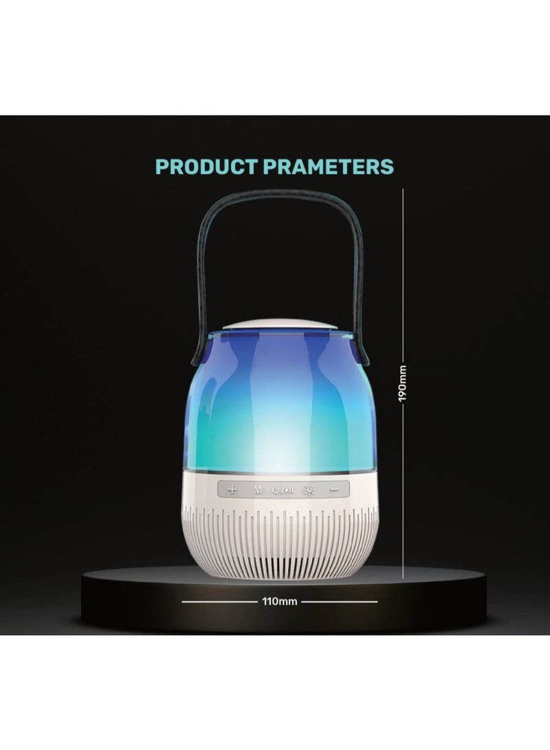 أريزون مكبر صوت بلوتوث - مكبر صوت لاسلكي محمول مع إضاءة ليلية متغيرة الألوان، مصباح بجانب السرير - Image 2